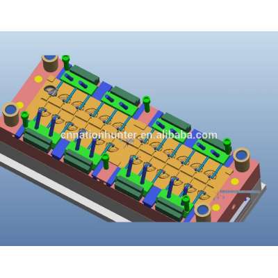 Video! Professional 24 cavities electrical Appliance caster mold,plastic castor injection mould